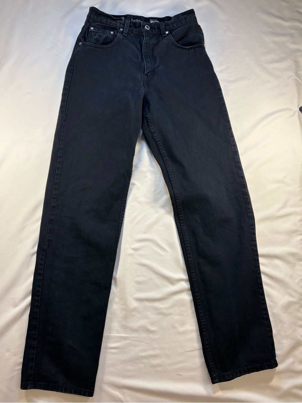 Vintage 90’s SilverTab Faded Black Size5 Jr. L Made in USASkater Grunge Jeans